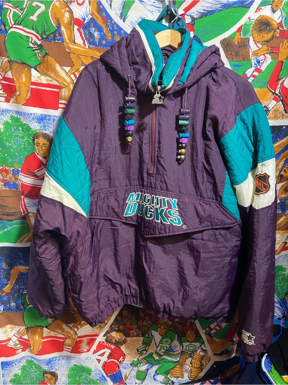Anaheim Mighty Ducks Pullover Starter Parka Jacket